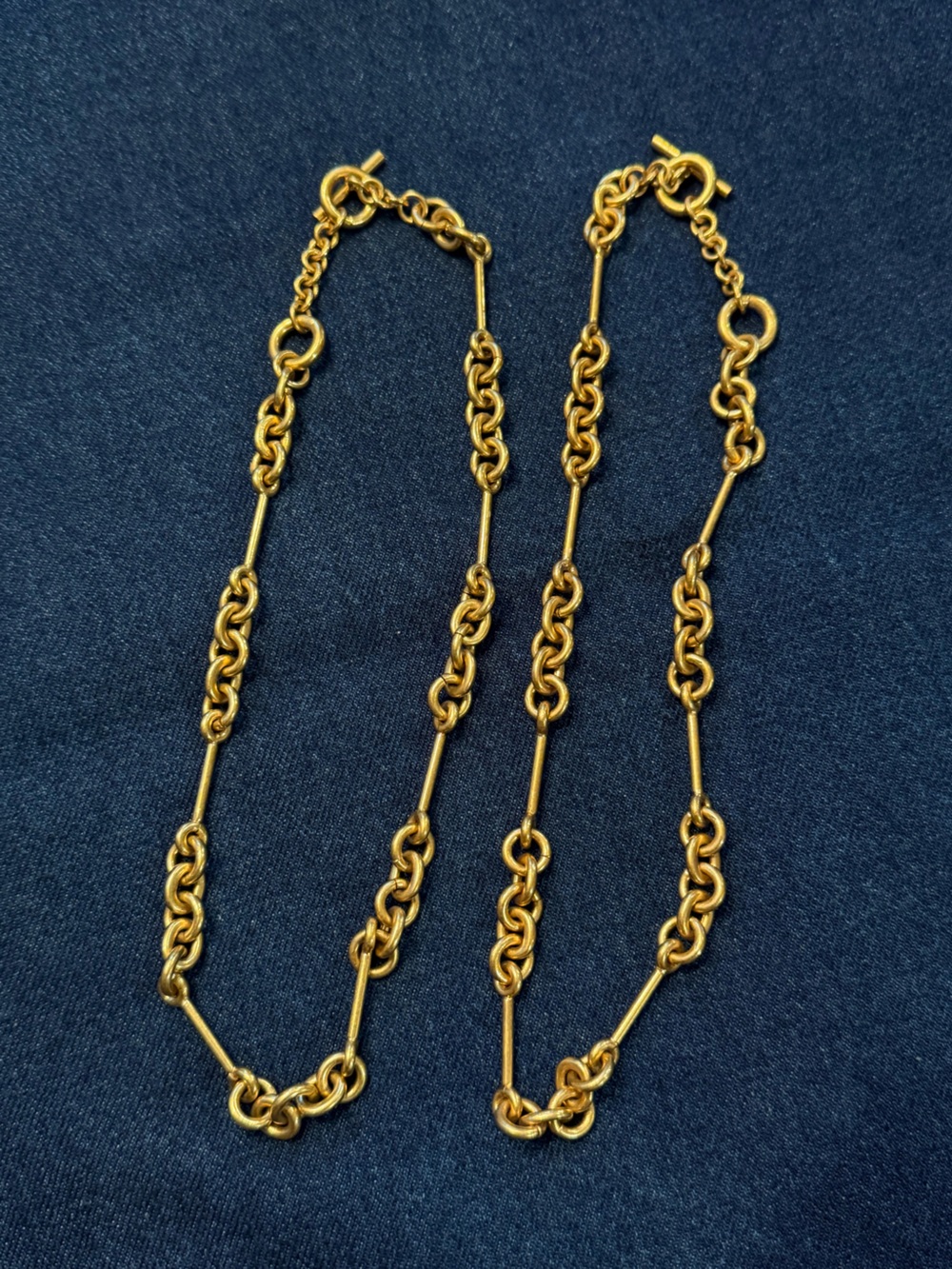 Madewell burnished gold necklaces